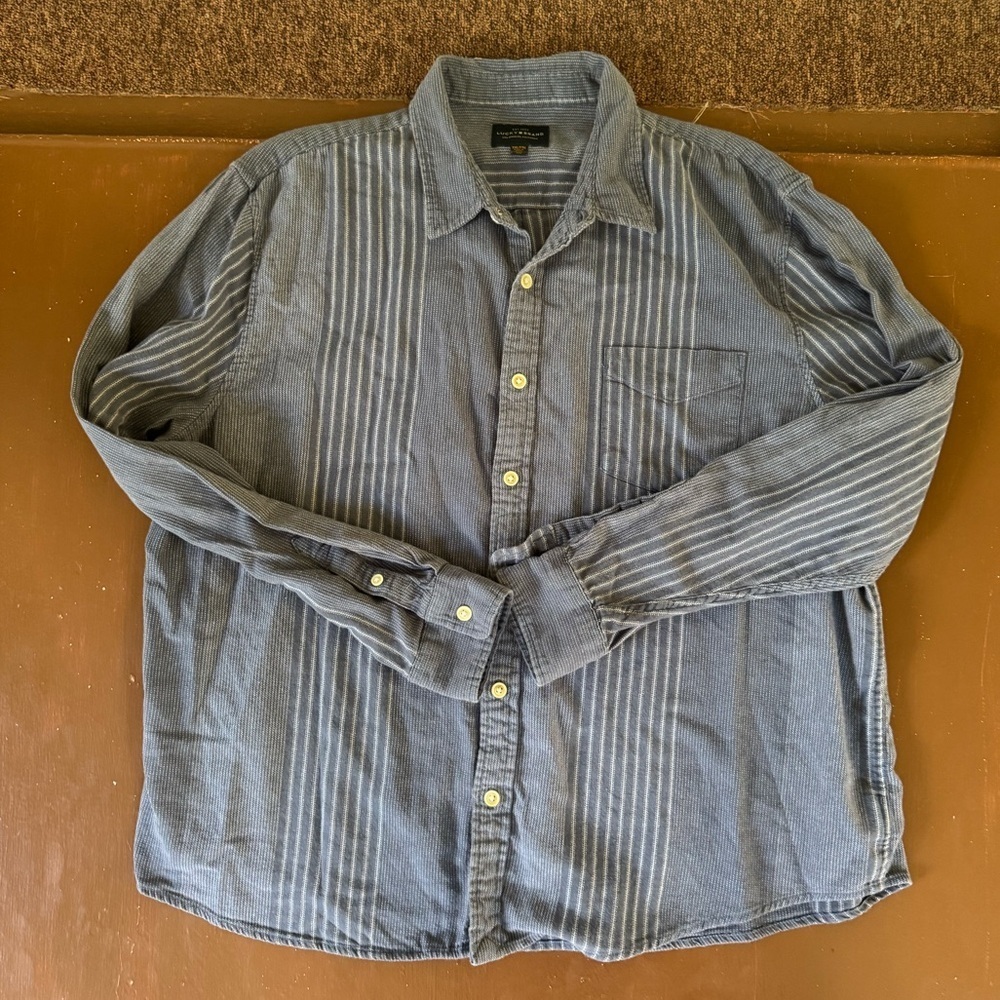 Lucky Brand Men’s striped button down shirt - XXL